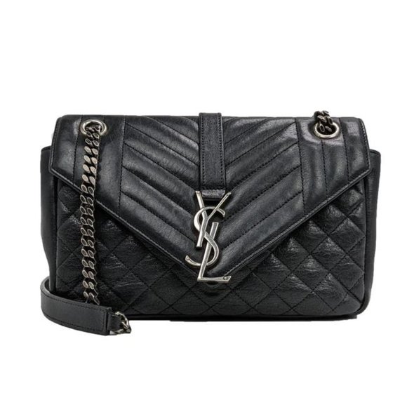 Saint Laurent Handbags - SOLD Saint Laurent Medium College Tri Quilt Black Bag